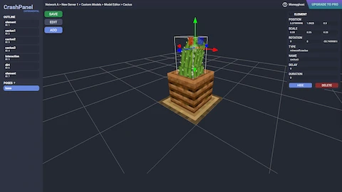 animated custom block created with model editor